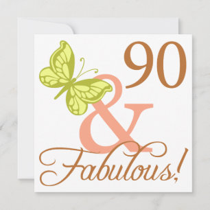 90 en Fabulous Birthday Gifts (najaar) Kaart