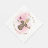 90 en Fabulous Etnische Goud Roze Plezier 90e Verj Servet (Hoek)