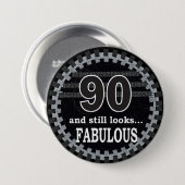 90 en nog kijkt Fabulous Button (Voorkant /achterkant)