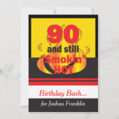 90 en nog steeds Smokin Hot | 90e verjaardag Kaart (Voorkant)