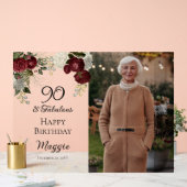 90 et Fabulous Glam Rose Floral fête d'anniversair (Mariage)