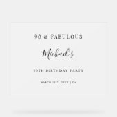 90 & Fabuleux Frosted Birthday Party Bienvenue (Recto)