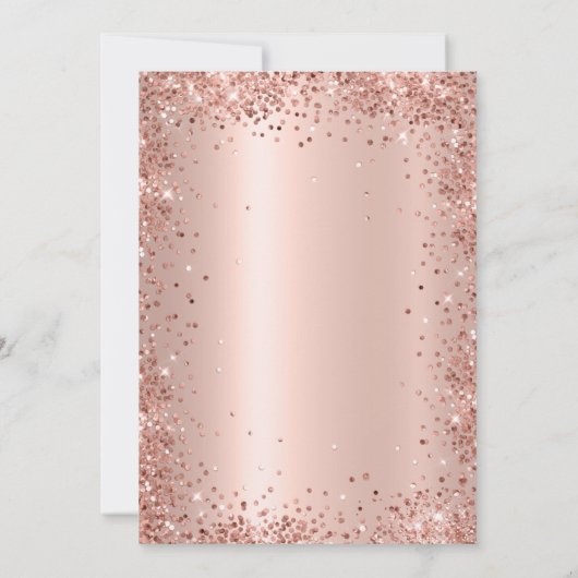 90 & Fantastisch Roos Gouden Glitter 90e Verjaarda Kaart (Achterkant)