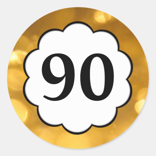 90 - Golden Numbers Sticker (Voorkant)