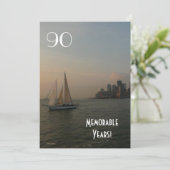 90 Herdenkingsjaar/Gevangendag viering/Zeilboot Kaart (Staand voorkant)