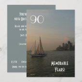 90 Herdenkingsjaar/Gevangendag viering/Zeilboot Kaart (Voorkant / Achterkant)