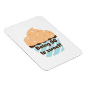 90 is Sweet Birthday T-shirts en cadeautjes Magneet (Rechterzijde)