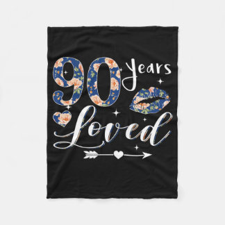 90 jaar achtergelaten bloem Moederdag 1932 90th Fleece Deken