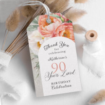 90 Jaar Geliefd Vrouwelijk Bloemig 90ste Verjaarda