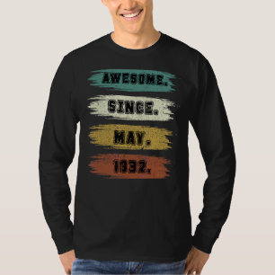 90 jaar Geweldige sinds mei 1932 90e verjaardag T-shirt