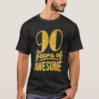 90 jaar Geweldige verjaardag koningin B-dag T-shirt