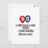 90 jaar Grappige Verjaardag design Briefkaart (Voorkant / Achterkant)