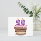 90 jaar op de Birthday Cake Briefkaart (Staand voorkant)