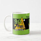 90 jaar oud dier | 90e verjaardag koffiemok (Links)