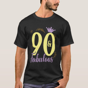 90 jaar oud en fantastische gelukkige verjaardag v t-shirt