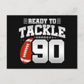 90 Jaar Oud Tackle Football Party 90e Verjaardag Briefkaart (Voorkant)