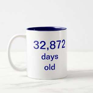 90 jaar oud tweekleurige koffiemok
