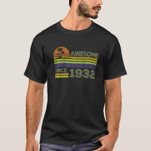 90 jaar oude Mannen Vrouwen Geweldige sinds 1932 T-shirt