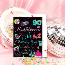 90 jaar uitnodiging, terug naar de jaren 90, elke  kaart