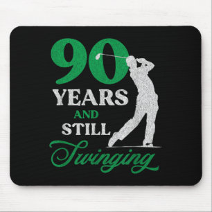 90-jarige golfer_ Golf citaat Golf 90ste Muismat