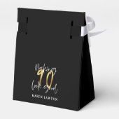 90-jarige gouden verjaardagskist bedankdoosjes (Achterkant)