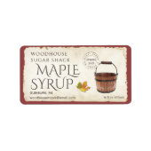90 Labels Maple Syrup Sap Bucket Leaf Postmark (Voorkant)