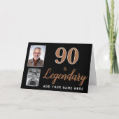 90 & Legendary 2 Photos Carte 90e Anniversaire (Devant)