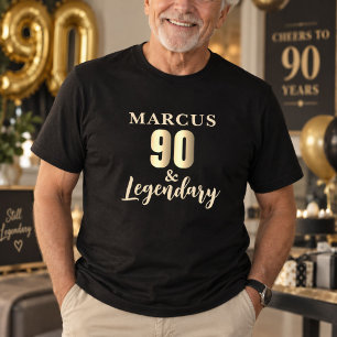 90 & Legendary Gold 90e verjaardag Tri-Blend Shirt