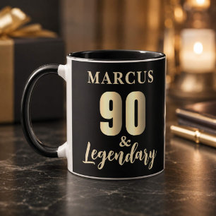 90 & Legendary Gold 90ste verjaardag  Mok