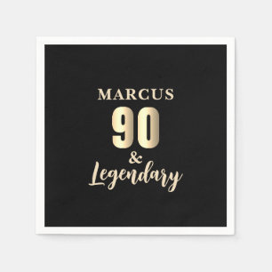 90 & Legendary Gold 90ste verluierfeest Servet
