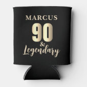 90 & Legendary Gold 90th Birthday Blikjeskoeler (Voorkant)