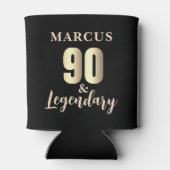 90 & Legendary Gold 90th Birthday Blikjeskoeler (Achterkant)