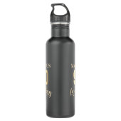 90 & Legendary Gold 90th Birthday  Waterfles (Achterkant)