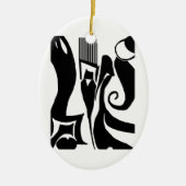 90 Linoleum Print Design Ornament (Voorkant)