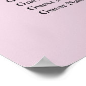 90 Paarse Simple Wedding Seating Chart Poster (Hoek)