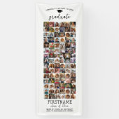 90 Photo Collage Afstuderen Modern Minimal White Spandoek (Verticaal)