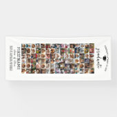 90 Photo Collage Afstuderen Modern Minimal White Spandoek (Horizontaal)
