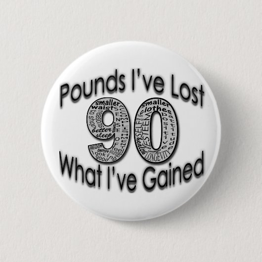 90 pond verloren Button (Voorkant)