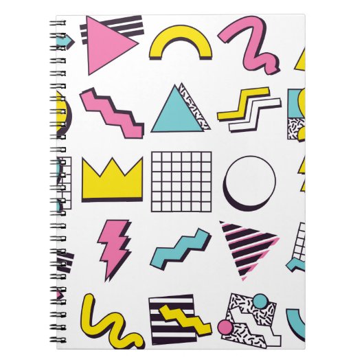 90 Pop Memphis Design Elements Notitieboek (Voorkant)