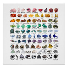 90 Rainbow Rocks Crystal Collectie Glossy Poster Perfect Poster