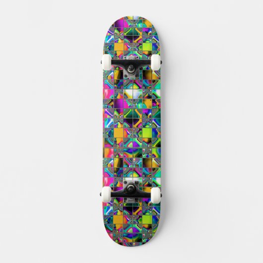 90 Rainbow Tegel Art Skateboard (Voorkant)