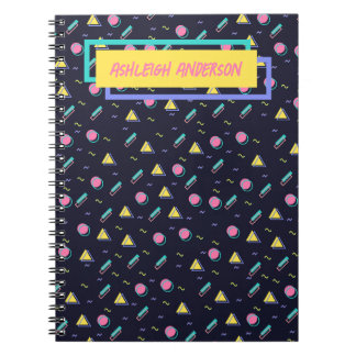  - 90 s Retro Arcade Geometric Pattern Notitieboek