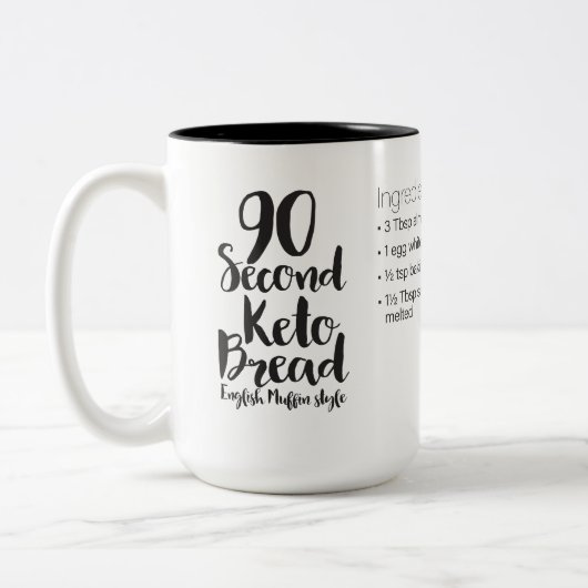 90 Seconde recette de pain à base de clés—LRG MUG (Gauche)