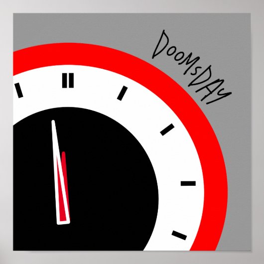 90 seconden tot Midnight Dire Prediction Anti-war Poster (Voorkant)
