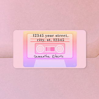 90 van de Vaporwave Pastel Roze Y2 het Etiket van