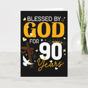 90 Verjaardag Gezegend Door God Voor 90 Jaar Oud 9 Kaart
