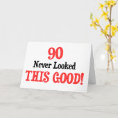 90 zag er nooit zo goed uit! kaart (Gele Bloem)