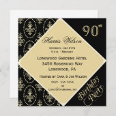 90e-99e anniversaire Invitations (Devant / Derrière)