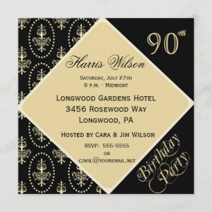 90e-99e verjaardag Uitnodigingen