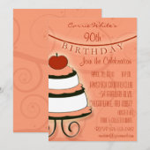 90e - 99e verjaardag van uitnodigingen van de Birt (Voorkant / Achterkant)